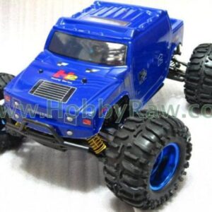 HL3851-6 1:10 Monster Truck with HUMMER blue bodyshell - Brushed motor - Ready to Run-0