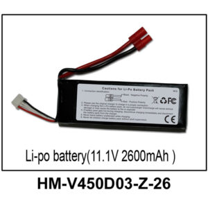 Walkera V450D03 Li-po Battery, 11.1V 2600mAh 25C-0