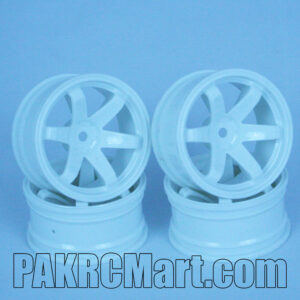 1:10 Wheel Set - White 6 spokes (4 pieces) - 702-0