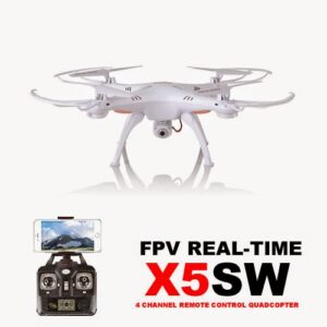 Syma X5SW Wifi FPV Real-time 2.4G QuadCopter Mode 2 Ready to Run WHITE 300,000 Pixels Camera-0