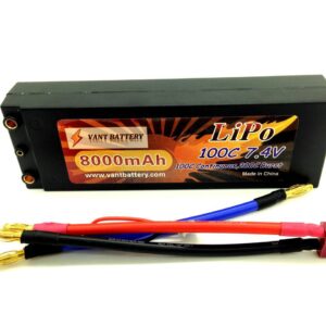 7.4V 2S 8000mAH 100C Hard Case - Deans Connectors-0