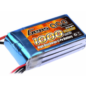 1000mAh Gens Ace 25-50C 3S1P 11.1V Lipo Battery Pack-0