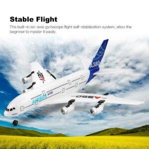 A380 Airbus 420mm Wingspan 2.4G 3CH EPP RC Airplane Fixed-wing Glider RTF Built-in Gyro Battery-0